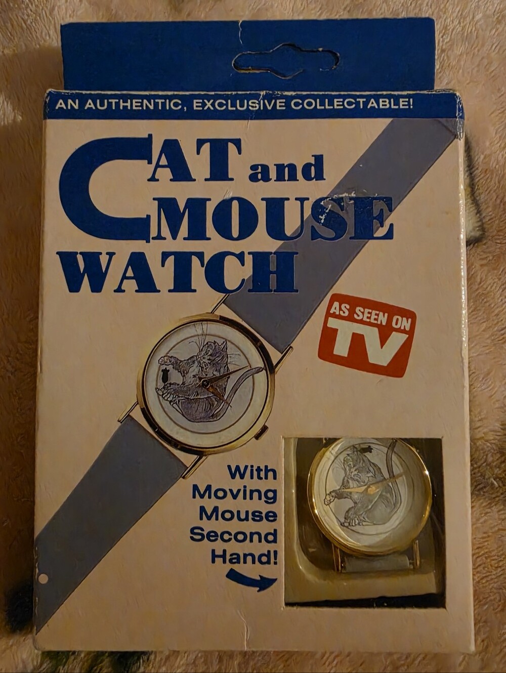Vintage 1980s Cat and Mouse Watch As Seen on TV Complete In Box